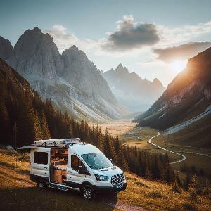 Ford Transit camper van, van life in the mountains (2)